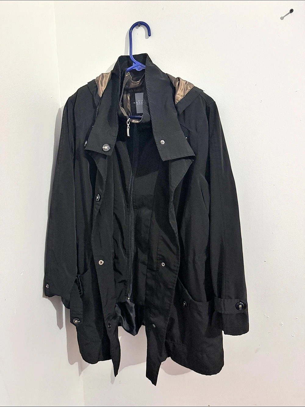 Miss gallery woman’s Black Hooded Jacket Size XL